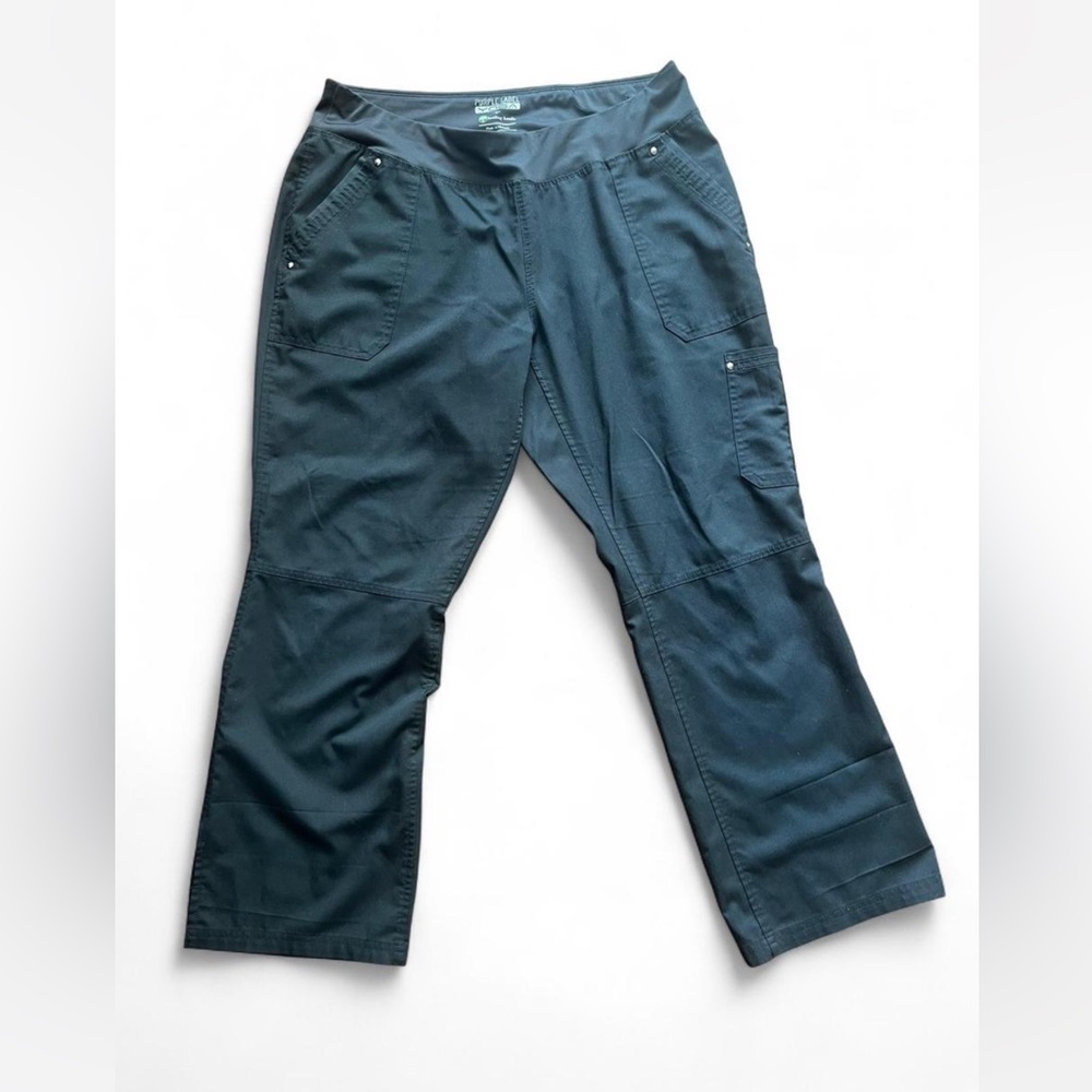Healing Hands Black Scrub Pants Purple Label
